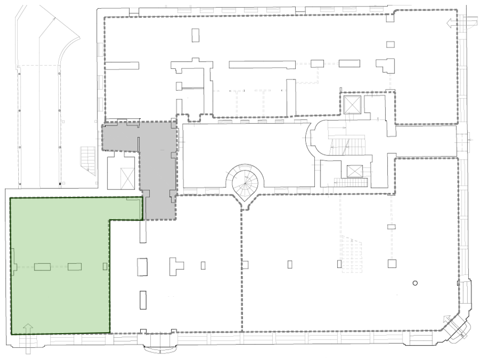 1st-floor 122 sqm commercial space on Brīvības Boulevard 21 