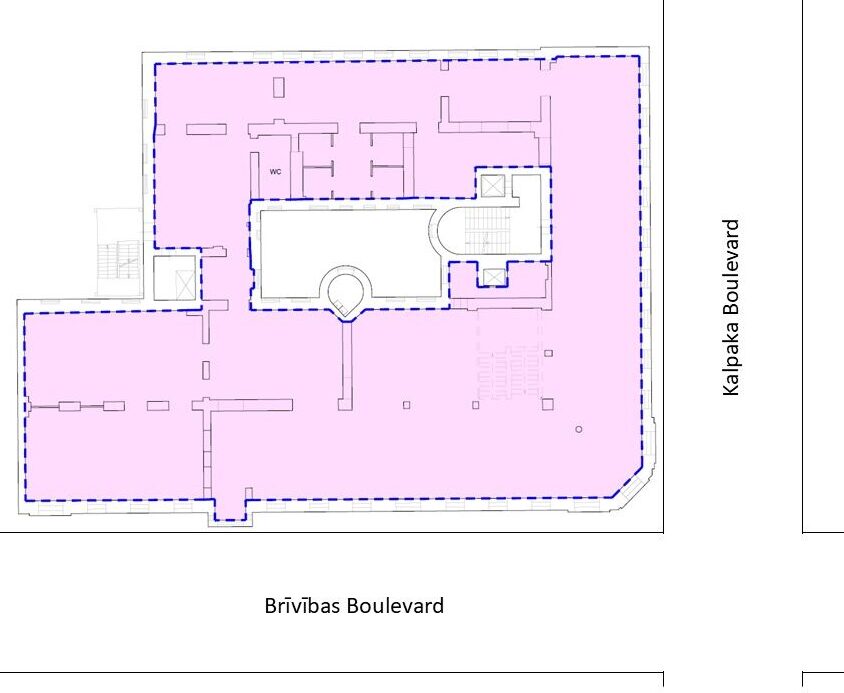 1st floor 926.09 sqm commercial space on Brīvības Boulevard 21