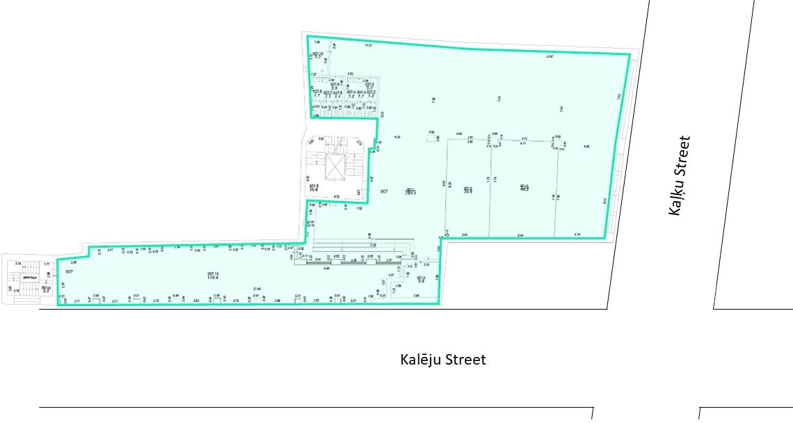 4th floor 437.70 sqm office space on Kaļķu street 12