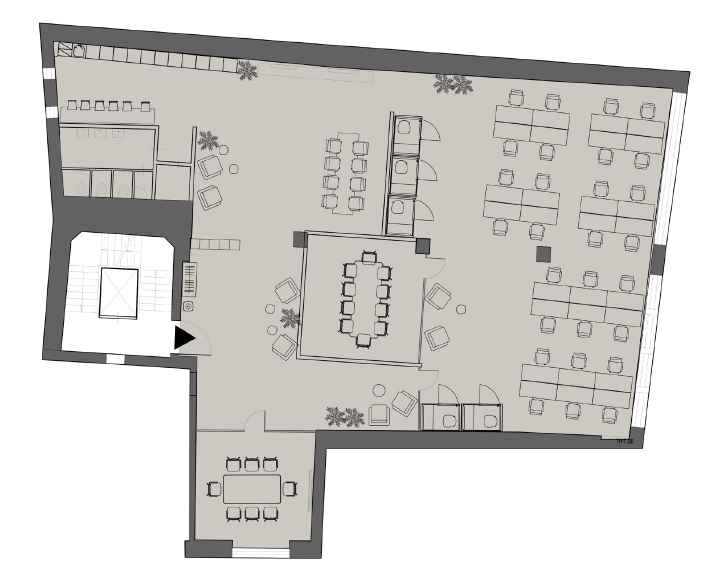 2nd floor 392 sqm office space on Kaļķu Street 12