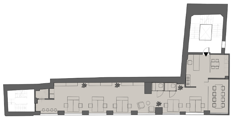 2nd floor 139 sqm office space on Kaļķu Street 12